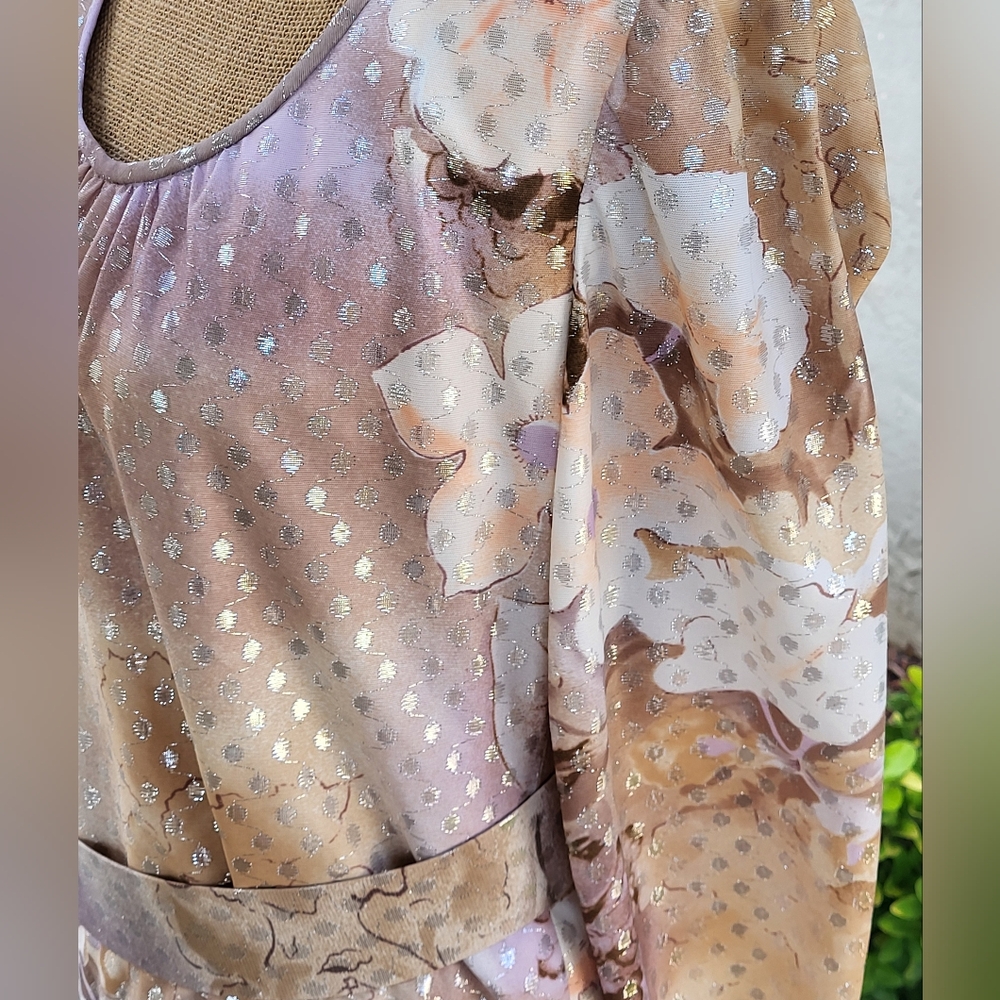 Margaret's of Lubbock vintage 70s Maxi Dress Size 10 - Picture 6 of 11